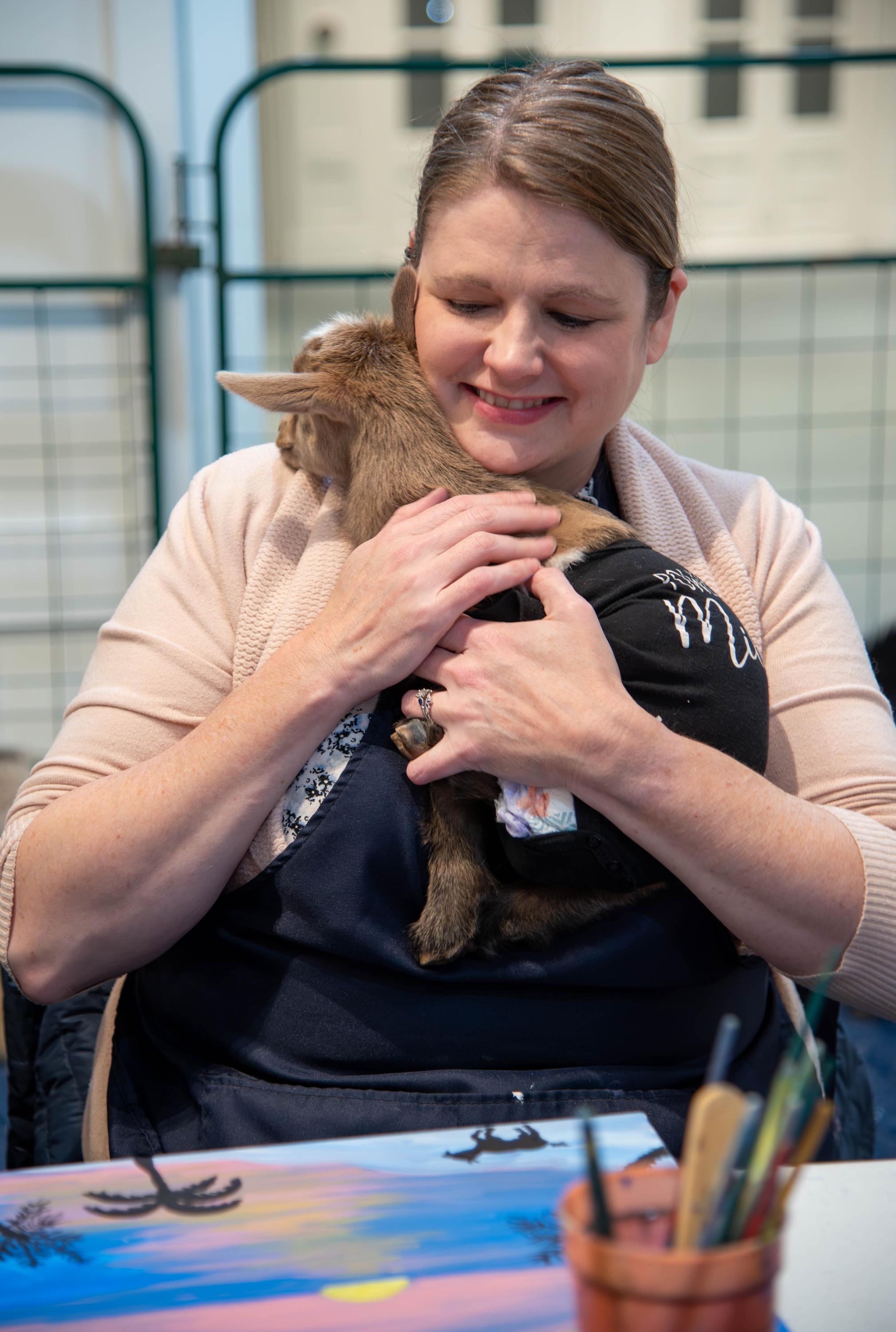 A Unique Valentine's Experience: Paint Night with Goats at Stony Point Fashion Park